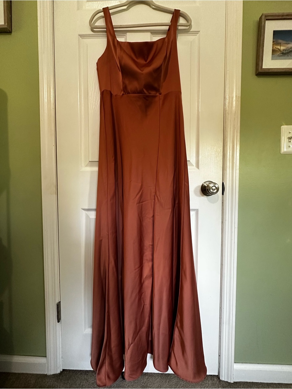 Birdy Grey Alex dress- Satin Stretch Terracotta